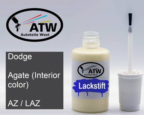 Dodge, Agate (Interior color), AZ / LAZ: 20ml Lackstift, von ATW Autoteile West.